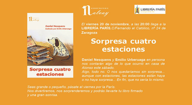 Sorpresa Cuatro Estaciones, de Daniel Nesquens, en Librería París